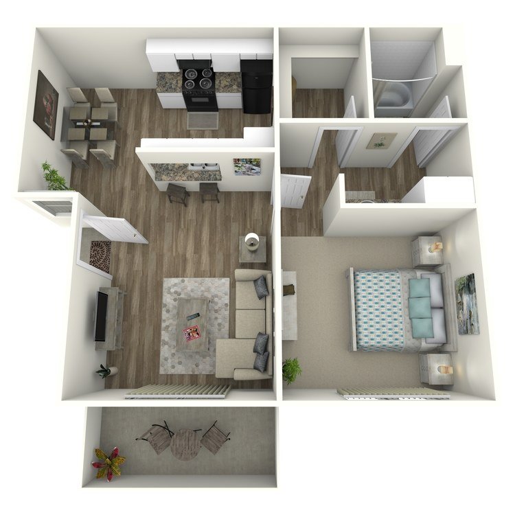 1 Bedroom 1 Bathroom Apartment for rent at Raintree Apartment Homes in Brea, CA