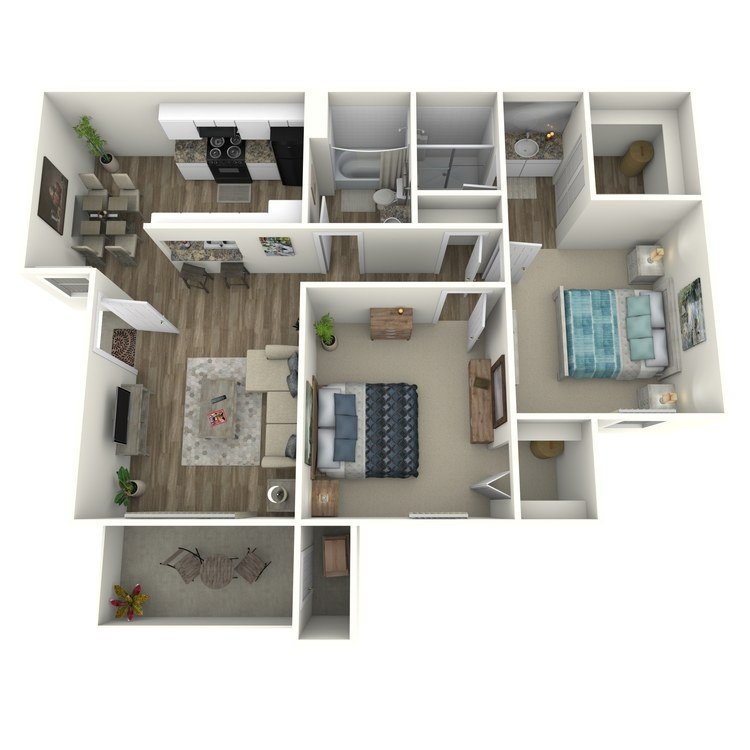2 Bedrooms 2 Bathrooms Apartment for rent at Raintree Apartment Homes in Brea, CA