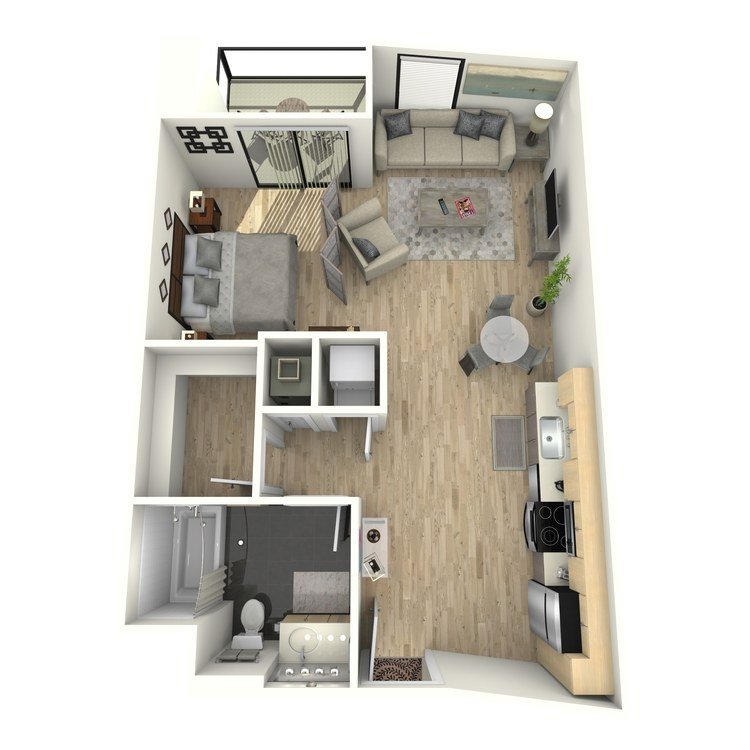 Studio 1 Bathroom Apartment for rent at Eastown Apartments in Los Angeles, CA