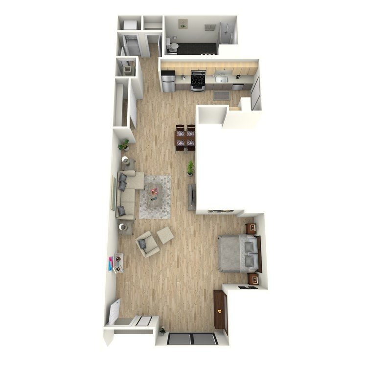 Studio 1 Bathroom Apartment for rent at Eastown Apartments in Los Angeles, CA