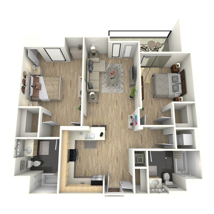 2 Bedrooms 2 Bathrooms Apartment for rent at Eastown Apartments in Los Angeles, CA