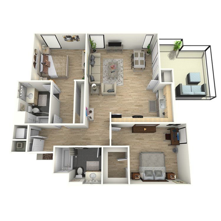 2 Bedrooms 2 Bathrooms Apartment for rent at Eastown Apartments in Los Angeles, CA