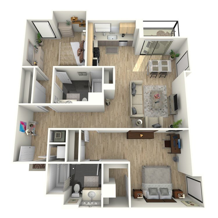 2 Bedrooms 2 Bathrooms Apartment for rent at Eastown Apartments in Los Angeles, CA
