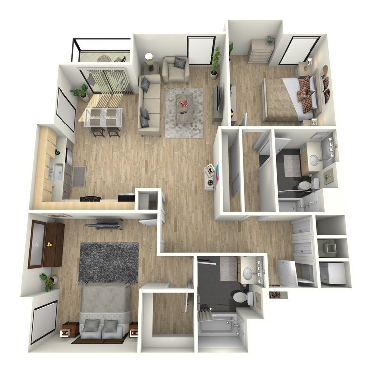 2 Bedrooms 2 Bathrooms Apartment for rent at Eastown Apartments in Los Angeles, CA