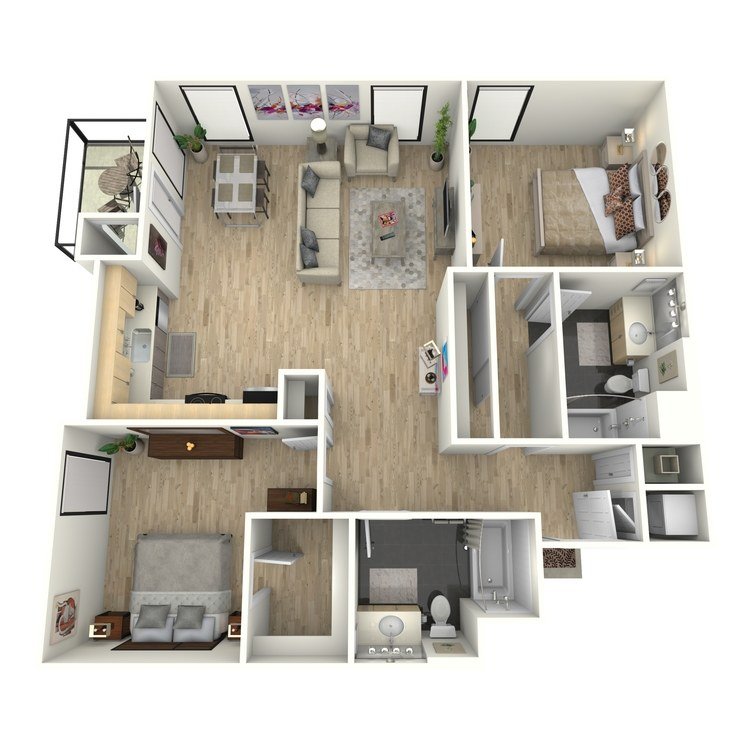 2 Bedrooms 2 Bathrooms Apartment for rent at Eastown Apartments in Los Angeles, CA