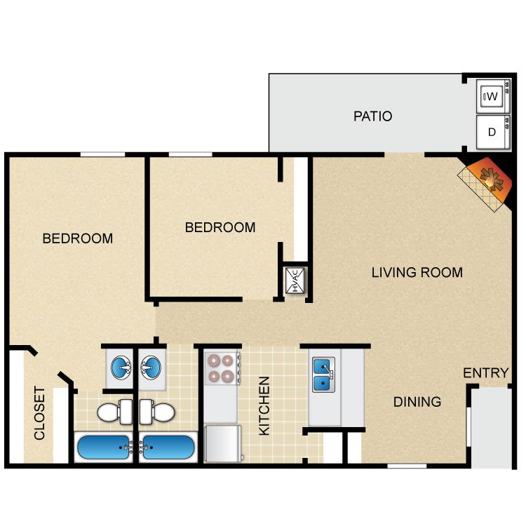 2 Bedrooms 2 Bathrooms Apartment for rent at Timber Ridge in Houston, TX
