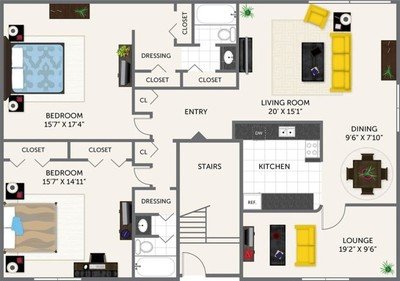 2 Bedrooms 2 Bathrooms Apartment for rent at Oak Park Apartments in Indianapolis, IN