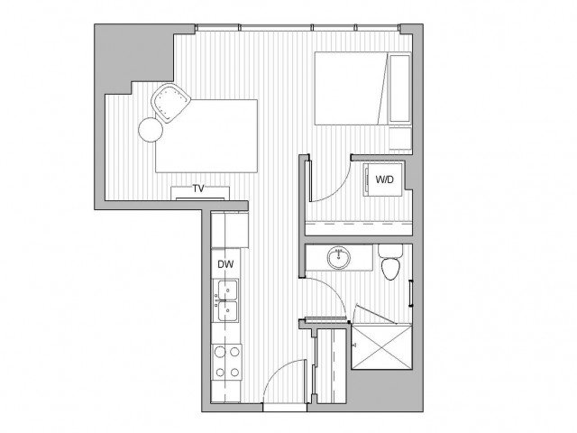 Studio 1 Bathroom Apartment for rent at The Link Minneapolis Tower in Minneapolis, MN