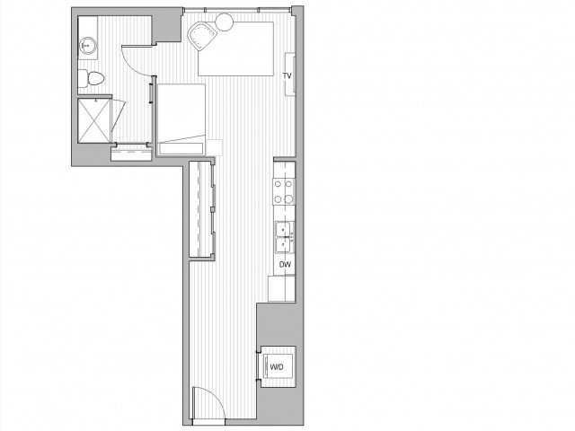 Studio 1 Bathroom Apartment for rent at The Link Minneapolis Tower in Minneapolis, MN