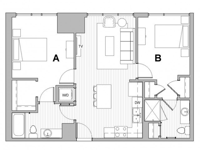 2 Bedrooms 2 Bathrooms Apartment for rent at The Link Minneapolis Tower in Minneapolis, MN