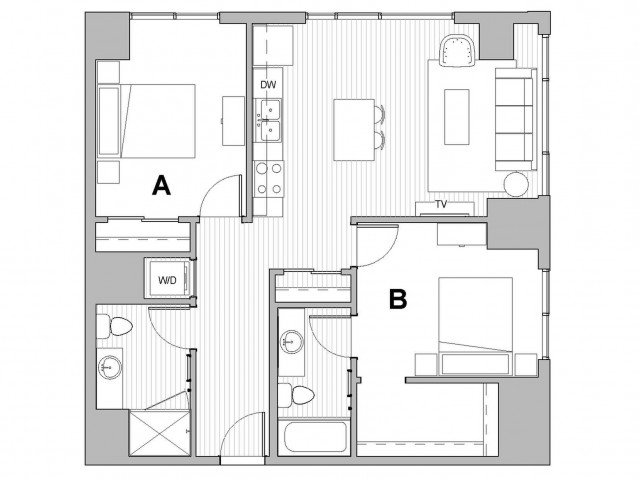 2 Bedrooms 2 Bathrooms Apartment for rent at The Link Minneapolis Tower in Minneapolis, MN