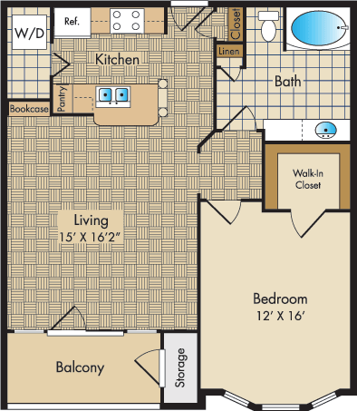 1 Bedroom 1 Bathroom Apartment for rent at Liberty Place in Columbus, OH