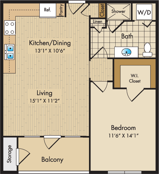 1 Bedroom 1 Bathroom Apartment for rent at Liberty Place in Columbus, OH