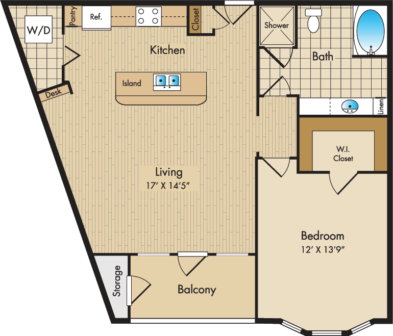 1 Bedroom 1 Bathroom Apartment for rent at Liberty Place in Columbus, OH