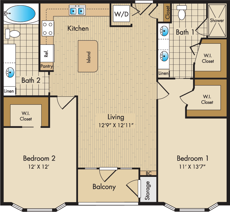 2 Bedrooms 2 Bathrooms Apartment for rent at Liberty Place in Columbus, OH
