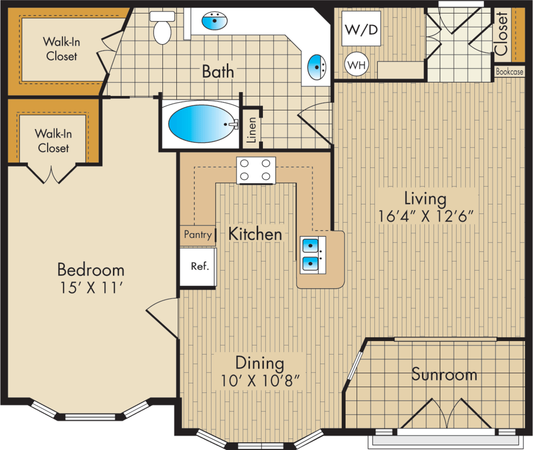 1 Bedroom 1 Bathroom Apartment for rent at Post Oak Park in Houston, TX