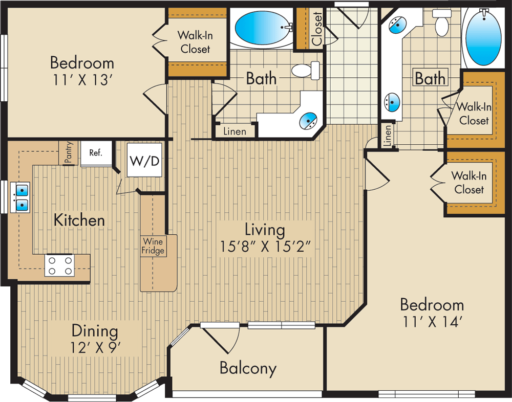 2 Bedrooms 2 Bathrooms Apartment for rent at Post Oak Park in Houston, TX
