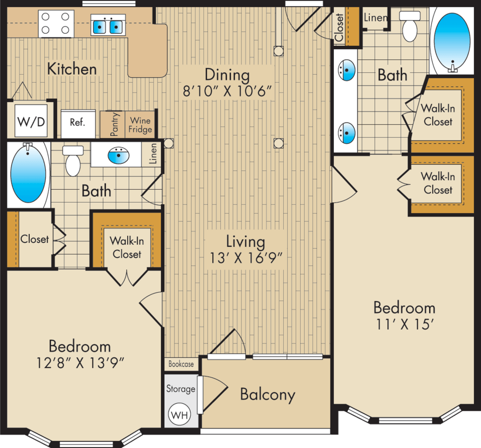 2 Bedrooms 2 Bathrooms Apartment for rent at Post Oak Park in Houston, TX