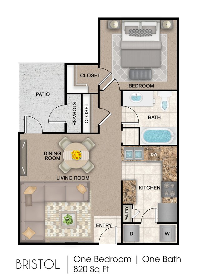 1 Bedroom 1 Bathroom Apartment for rent at Mission Del Rio Apartment Homes in San Antonio, TX