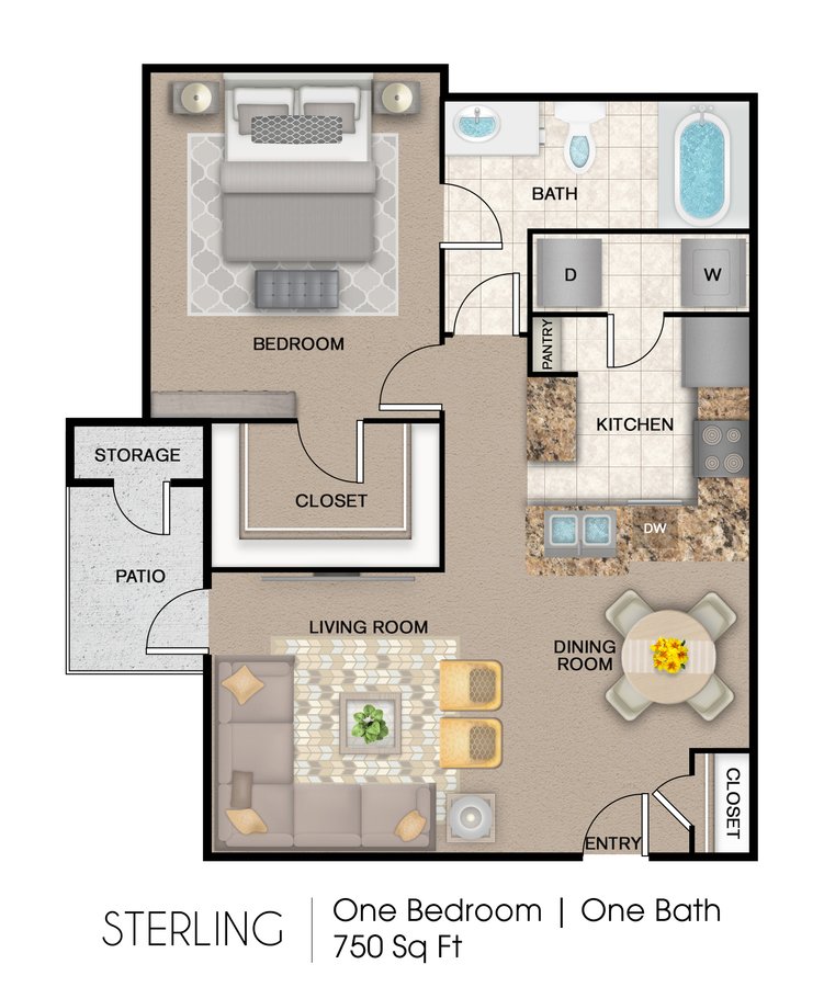 1 Bedroom 1 Bathroom Apartment for rent at Mission Del Rio Apartment Homes in San Antonio, TX