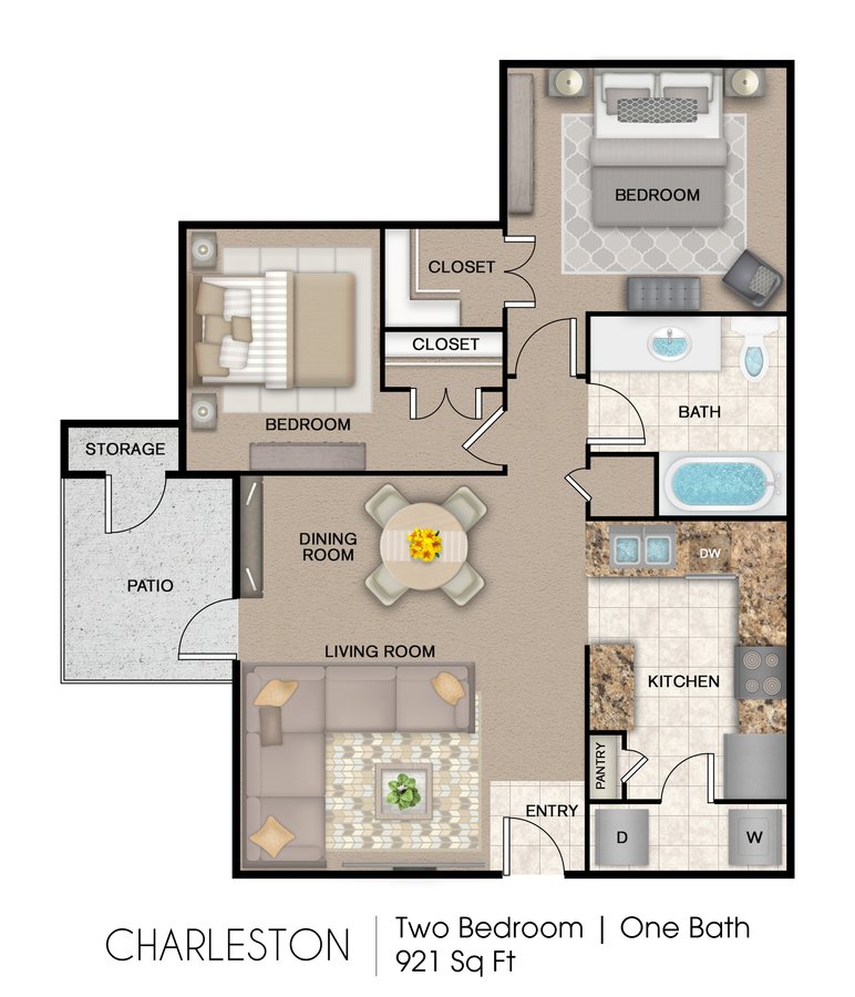 2 Bedrooms 1 Bathroom Apartment for rent at Mission Del Rio Apartment Homes in San Antonio, TX