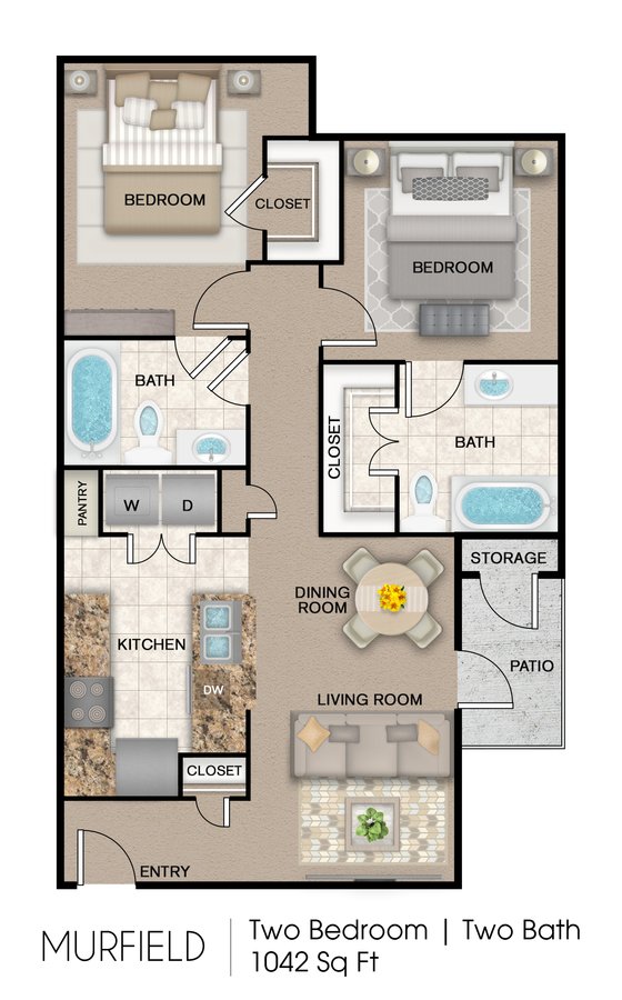 2 Bedrooms 2 Bathrooms Apartment for rent at Mission Del Rio Apartment Homes in San Antonio, TX