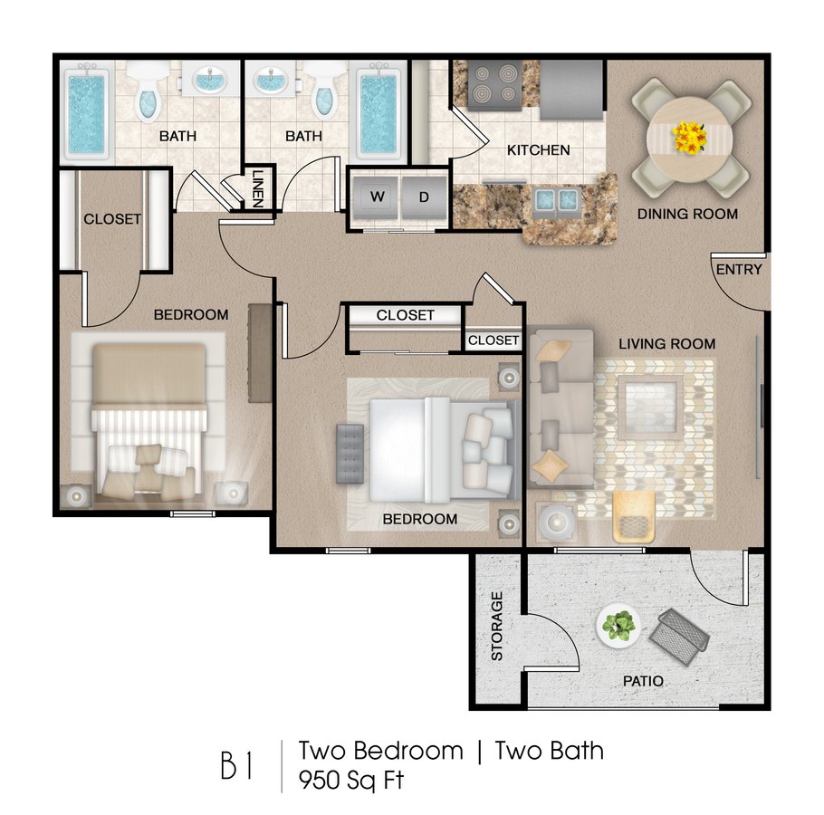 2 Bedrooms 2 Bathrooms Apartment for rent at Palo Alto Apartment Homes in San Antonio, TX