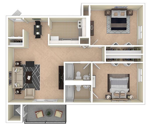 2 Bedrooms 2 Bathrooms Apartment for rent at Laurel Village Apartments in Pittsburgh, PA