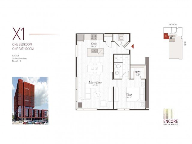 1 Bedroom 1 Bathroom Apartment for rent at Encore in Cincinnati, OH
