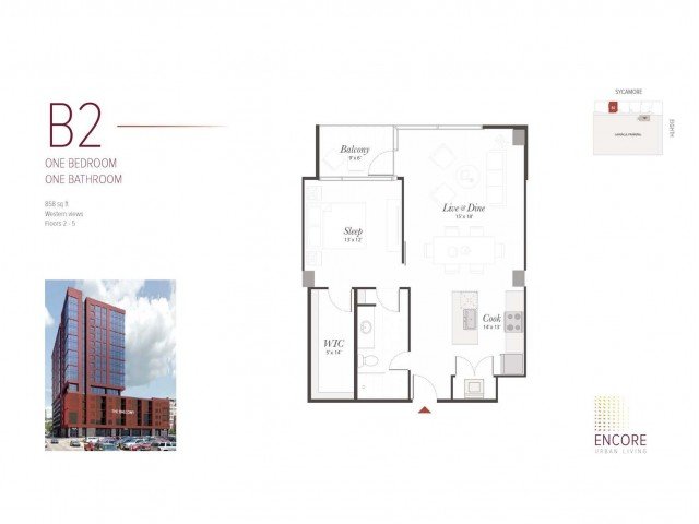 1 Bedroom 1 Bathroom Apartment for rent at Encore in Cincinnati, OH