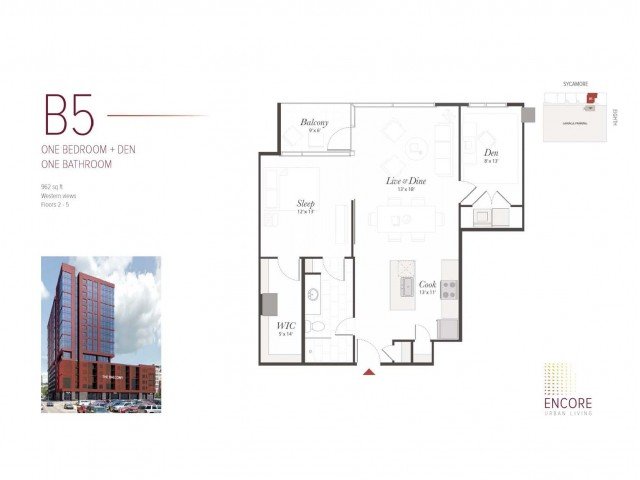 1 Bedroom 1 Bathroom Apartment for rent at Encore in Cincinnati, OH