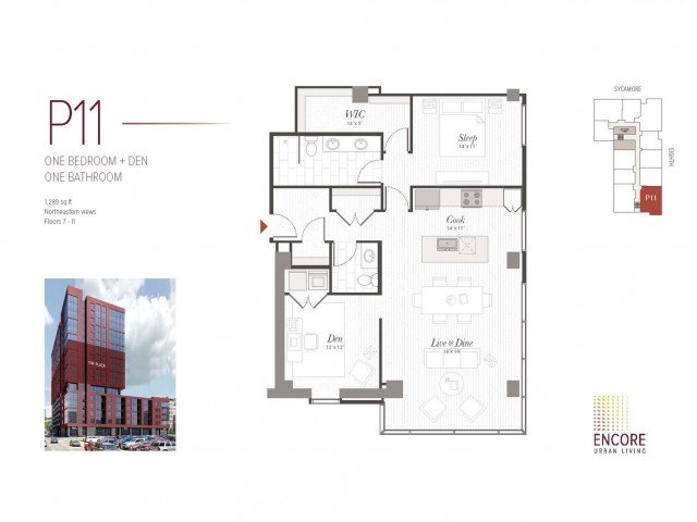 1 Bedroom 1 Bathroom Apartment for rent at Encore in Cincinnati, OH