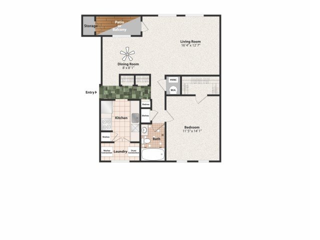 1 Bedroom 1 Bathroom Apartment for rent at Olde Montgomery in Cincinnati, OH
