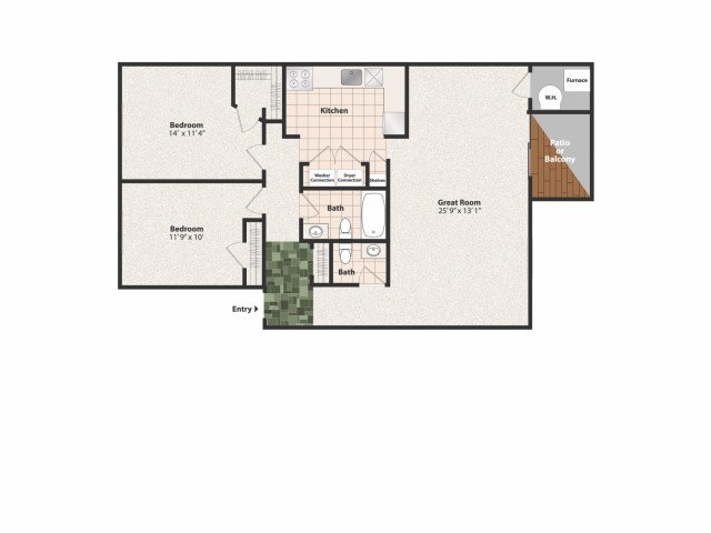 2 Bedrooms 1 Bathroom Apartment for rent at Olde Montgomery in Cincinnati, OH