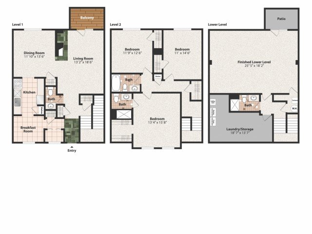 3 Bedrooms 3 Bathrooms Apartment for rent at Olde Montgomery in Cincinnati, OH