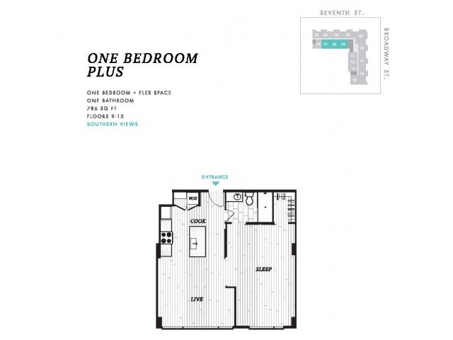 1 Bedroom 1 Bathroom Apartment for rent at Seven at Broadway in Cincinnati, OH