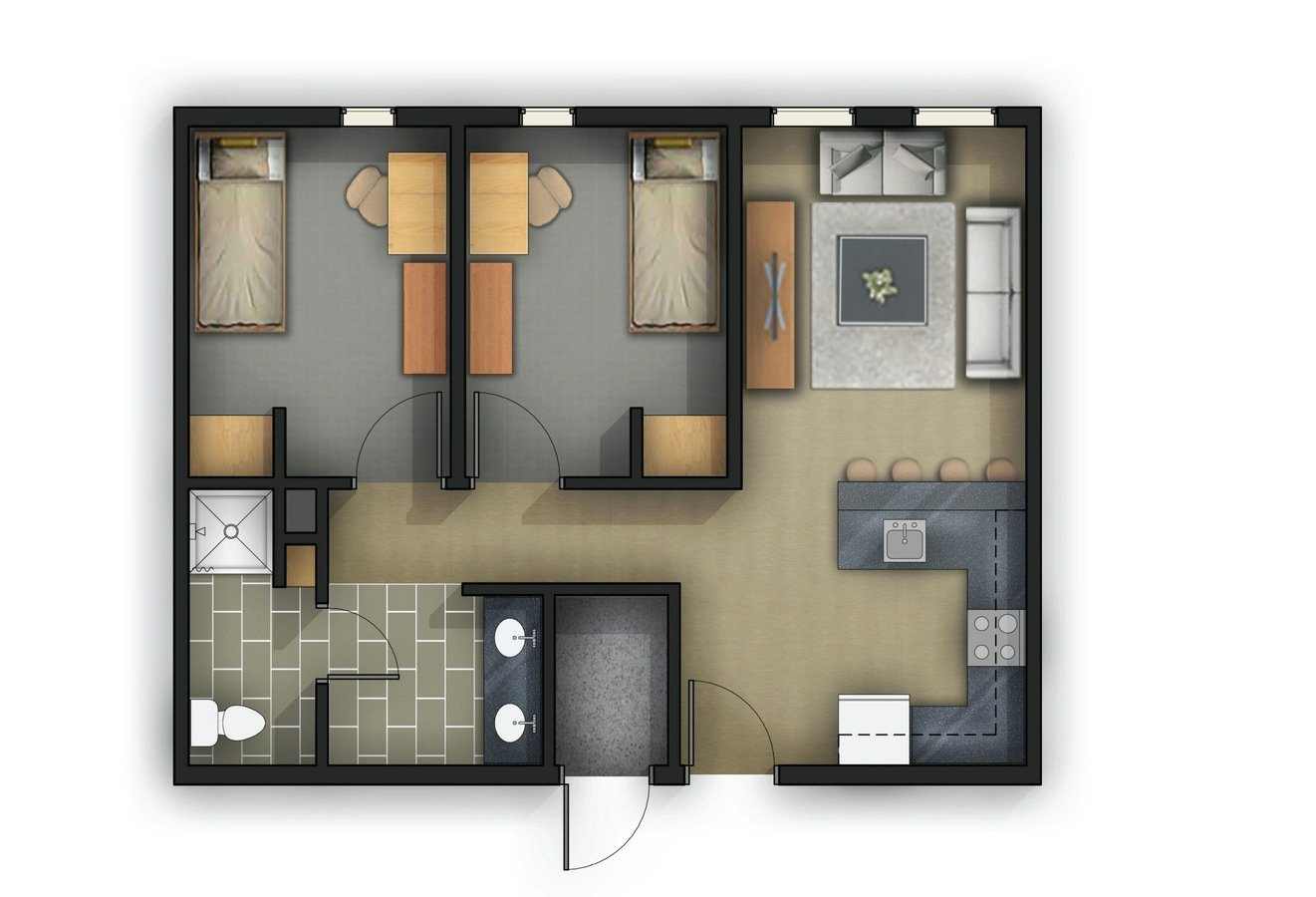 2 Bedrooms 1 Bathroom Apartment for rent at St. John Paul Il Newman Center in Omaha, NE