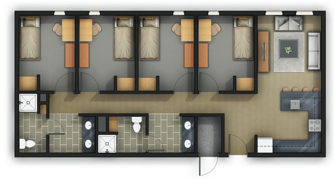 4 Bedrooms 2 Bathrooms Apartment for rent at St. John Paul Il Newman Center in Omaha, NE