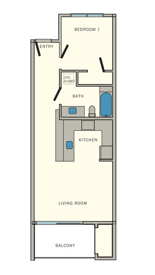 1 Bedroom 1 Bathroom Apartment for rent at Aviator at Brooks in San Antonio, TX