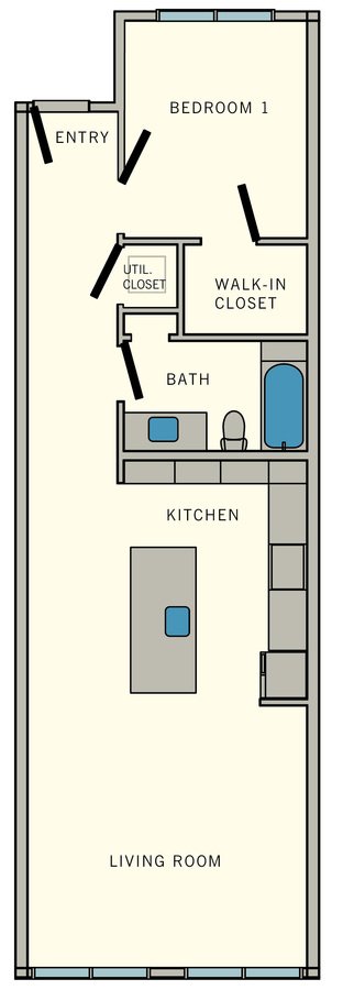 1 Bedroom 1 Bathroom Apartment for rent at Aviator at Brooks in San Antonio, TX