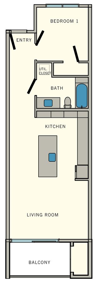 1 Bedroom 1 Bathroom Apartment for rent at Aviator at Brooks in San Antonio, TX