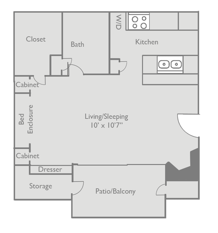 Studio 1 Bathroom Apartment for rent at Toscana Apartments in Dallas, TX