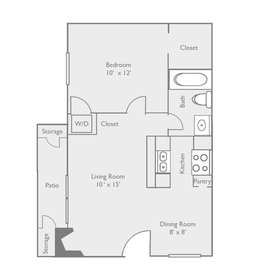 1 Bedroom 1 Bathroom Apartment for rent at Toscana Apartments in Dallas, TX