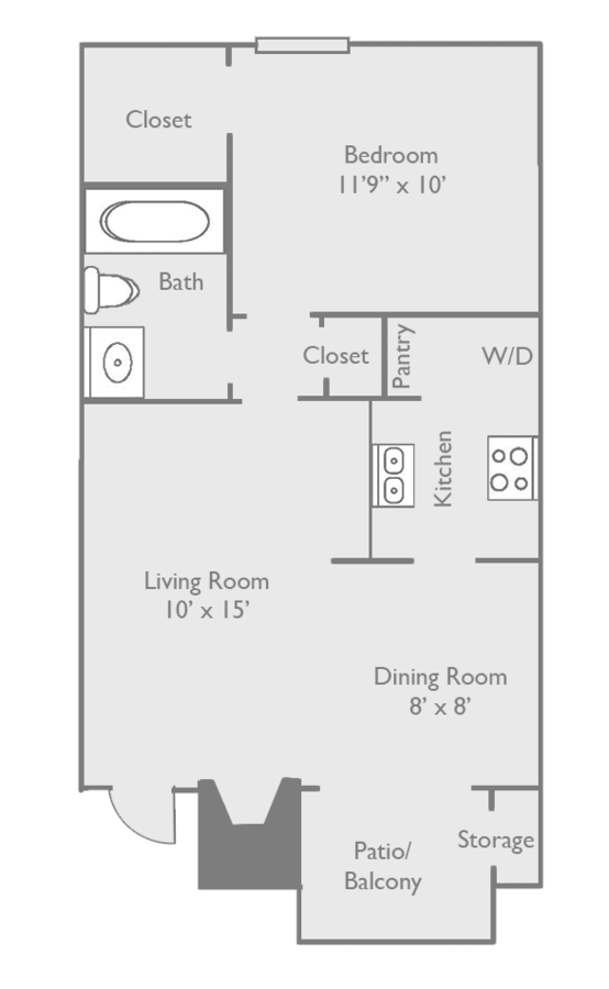 1 Bedroom 1 Bathroom Apartment for rent at Toscana Apartments in Dallas, TX
