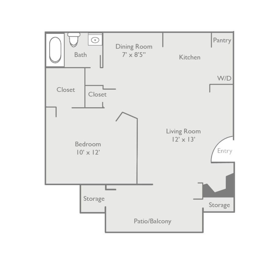 1 Bedroom 1 Bathroom Apartment for rent at Toscana Apartments in Dallas, TX