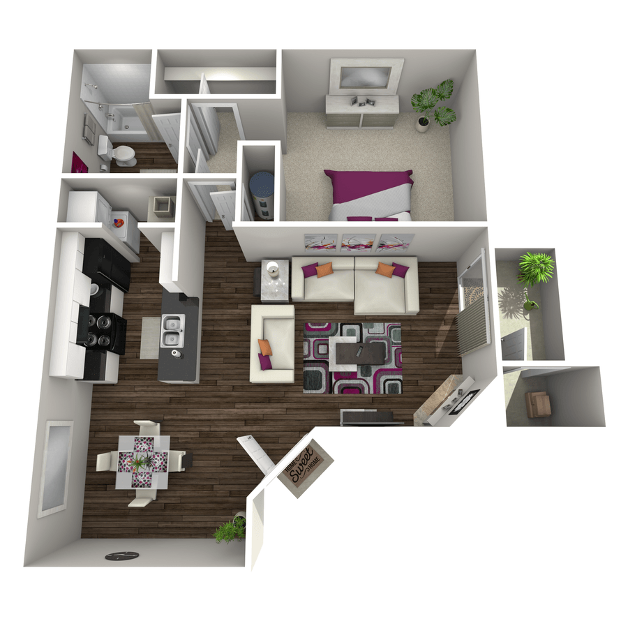 1 Bedroom 1 Bathroom Apartment for rent at The Park at Hollyford in Memphis, TN