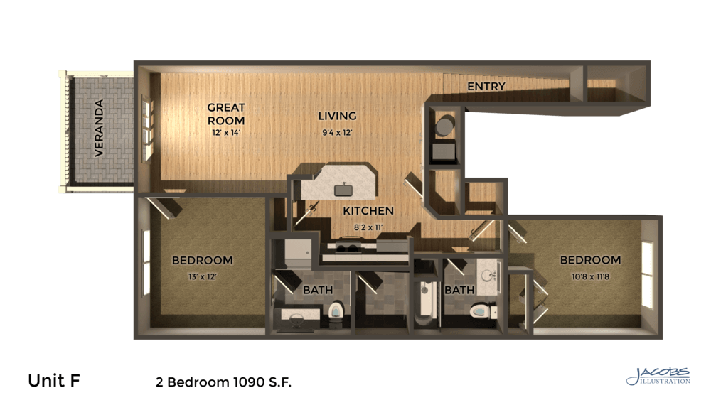 2 Bedrooms 2 Bathrooms Apartment for rent at East Pointe Apartments in Ithaca, NY