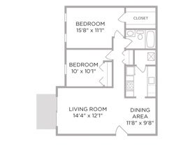 2 Bedrooms 1 Bathroom Apartment for rent at Village of Coldstream in Cincinnati, OH