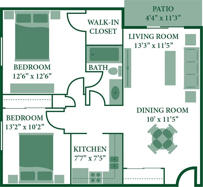 2 Bedrooms 1 Bathroom Apartment for rent at Twin Pines in Cincinnati, OH