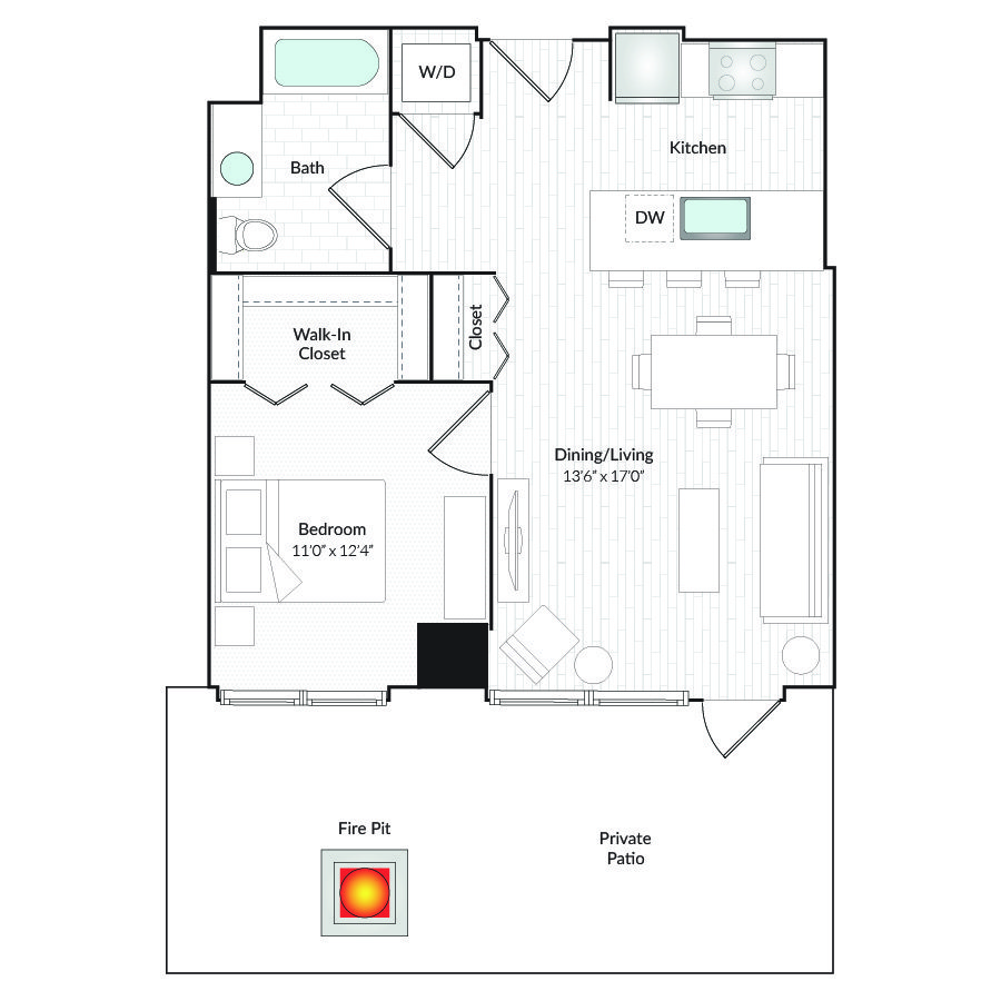 1 Bedroom 1 Bathroom Apartment for rent at 1101 Country Club Towers II & III in Denver, CO